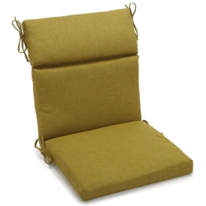 18-inch by 38-inch Spun Polyester Solid Outdoor Squared Chair Cushion, Avocado