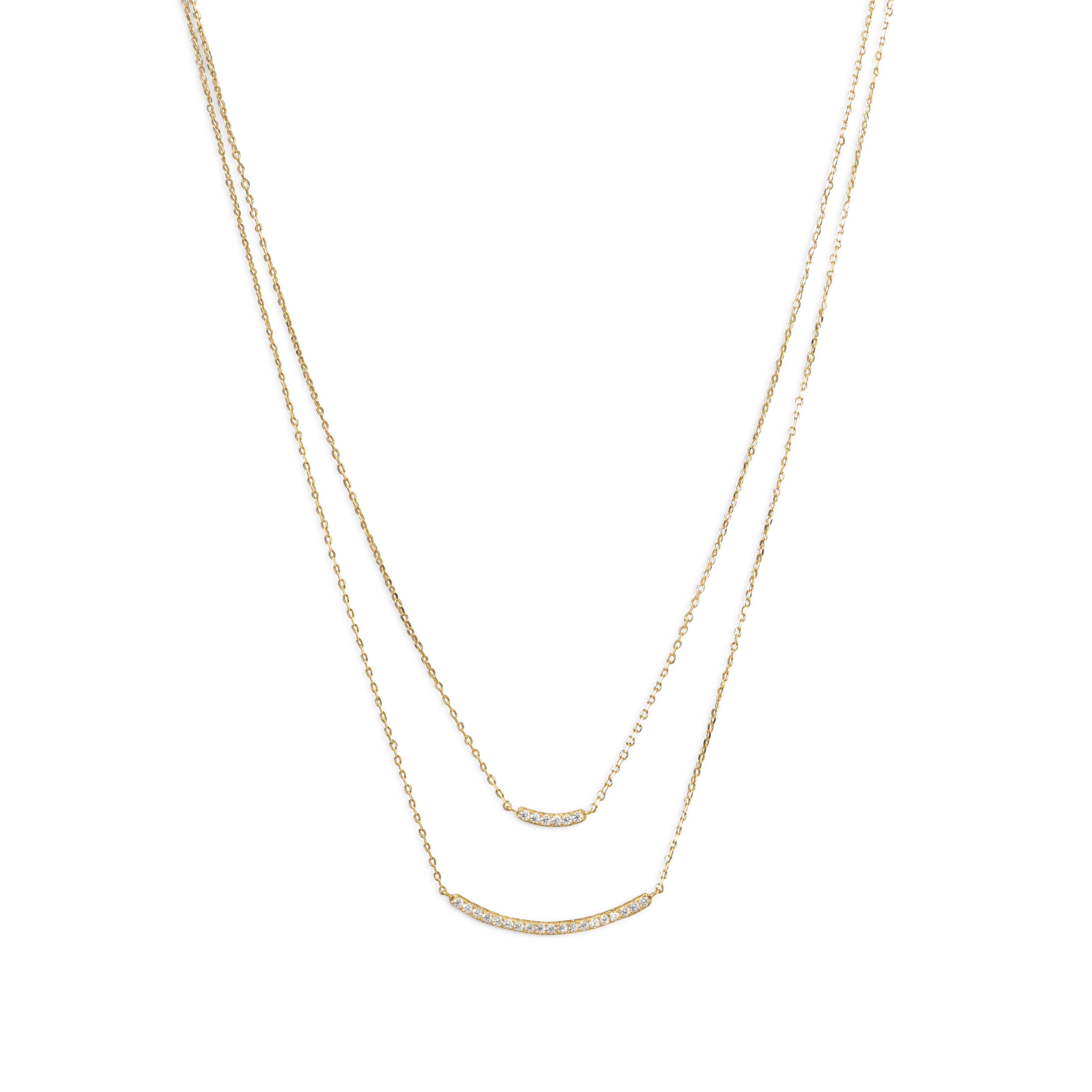 18k Gold Layer Bar Necklace