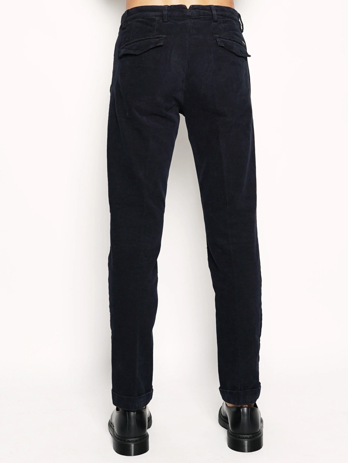 Alan - Blue velvet chinos trousers