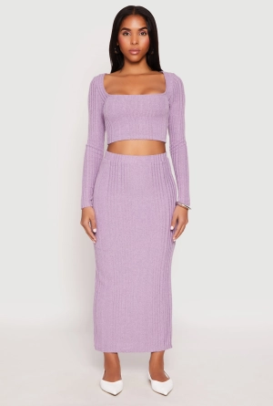 Almost Famous Brushed Knit Maxi Skirt