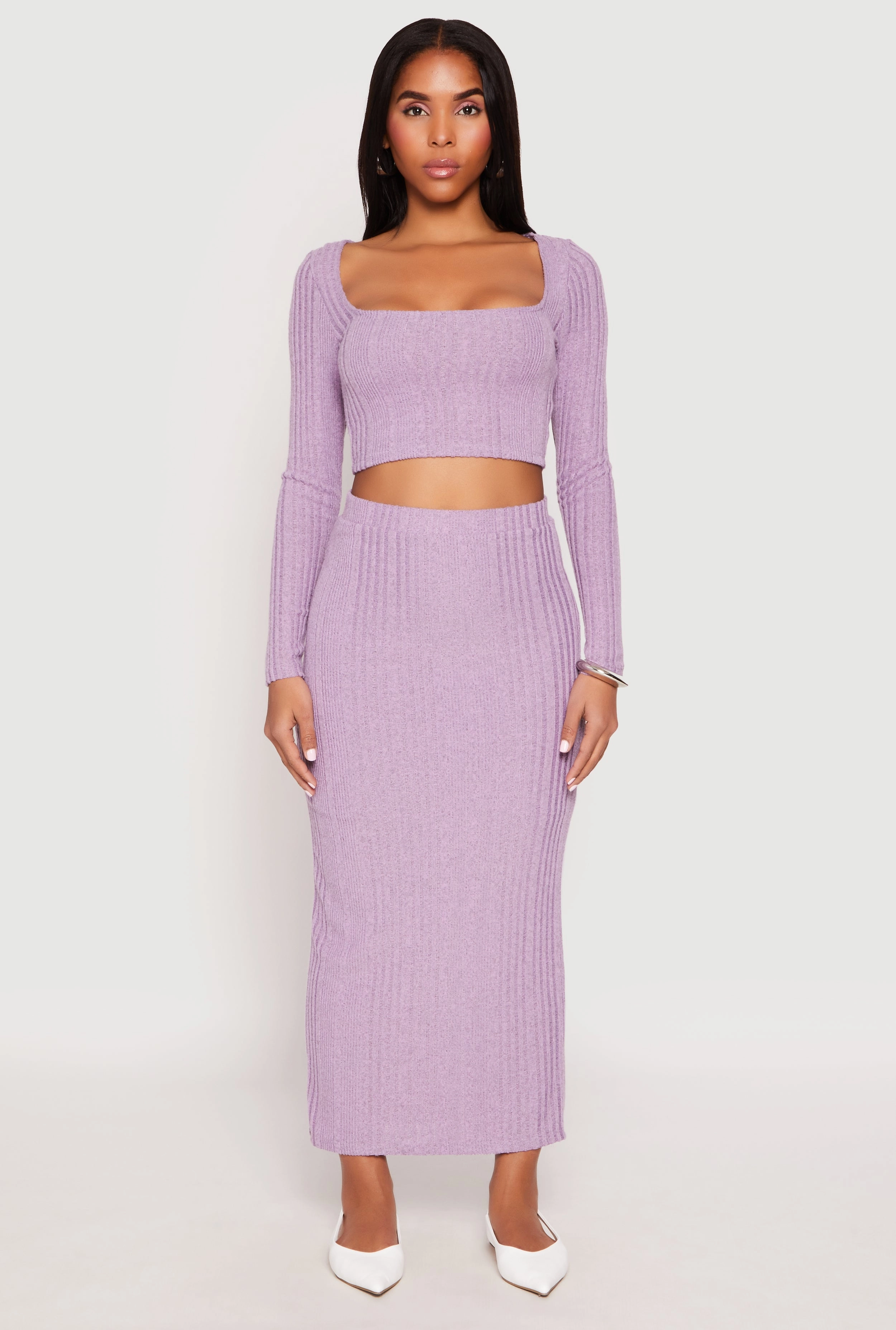 Almost Famous Brushed Knit Maxi Skirt