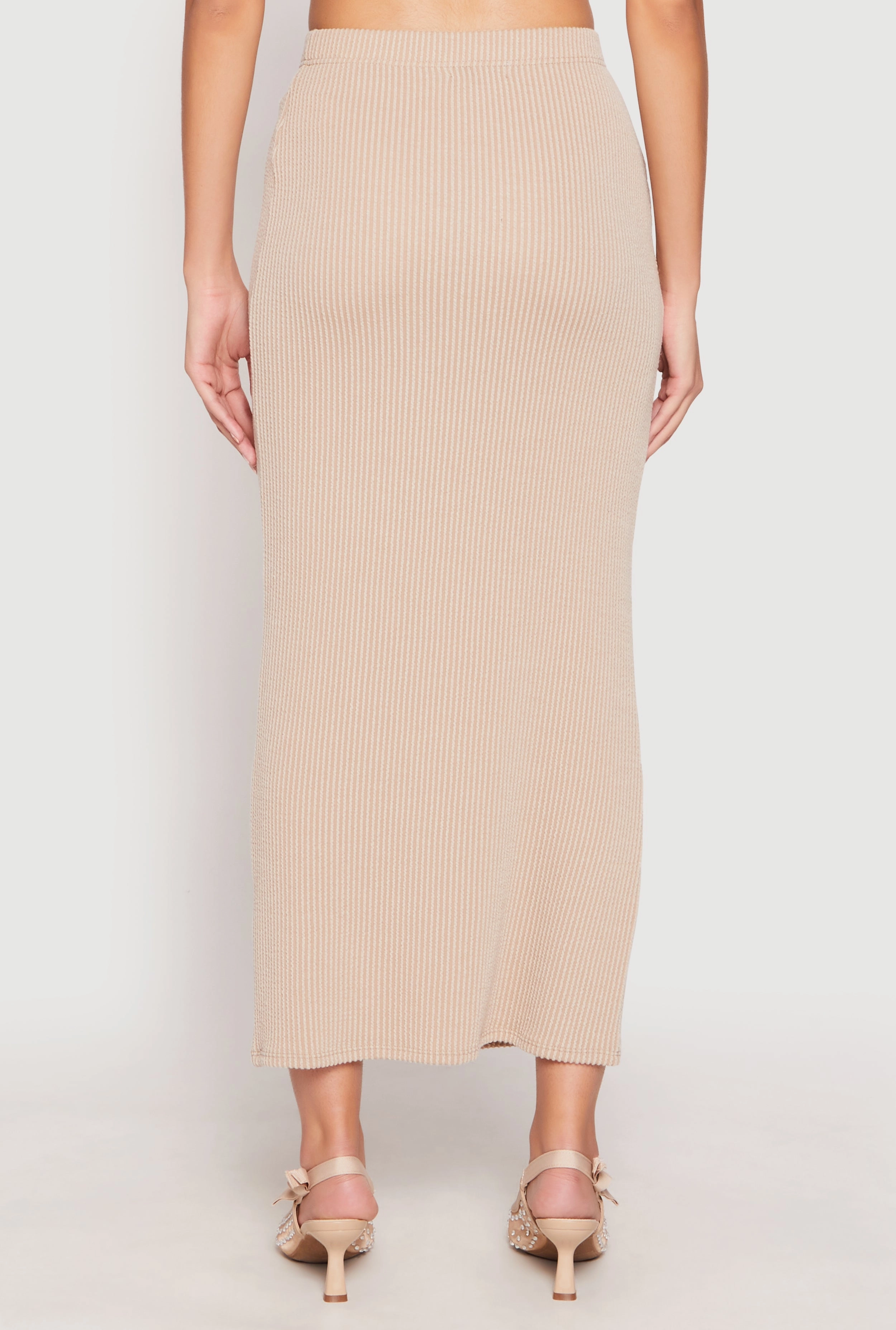Almost Famous Ribbed Knit Maxi Skirt