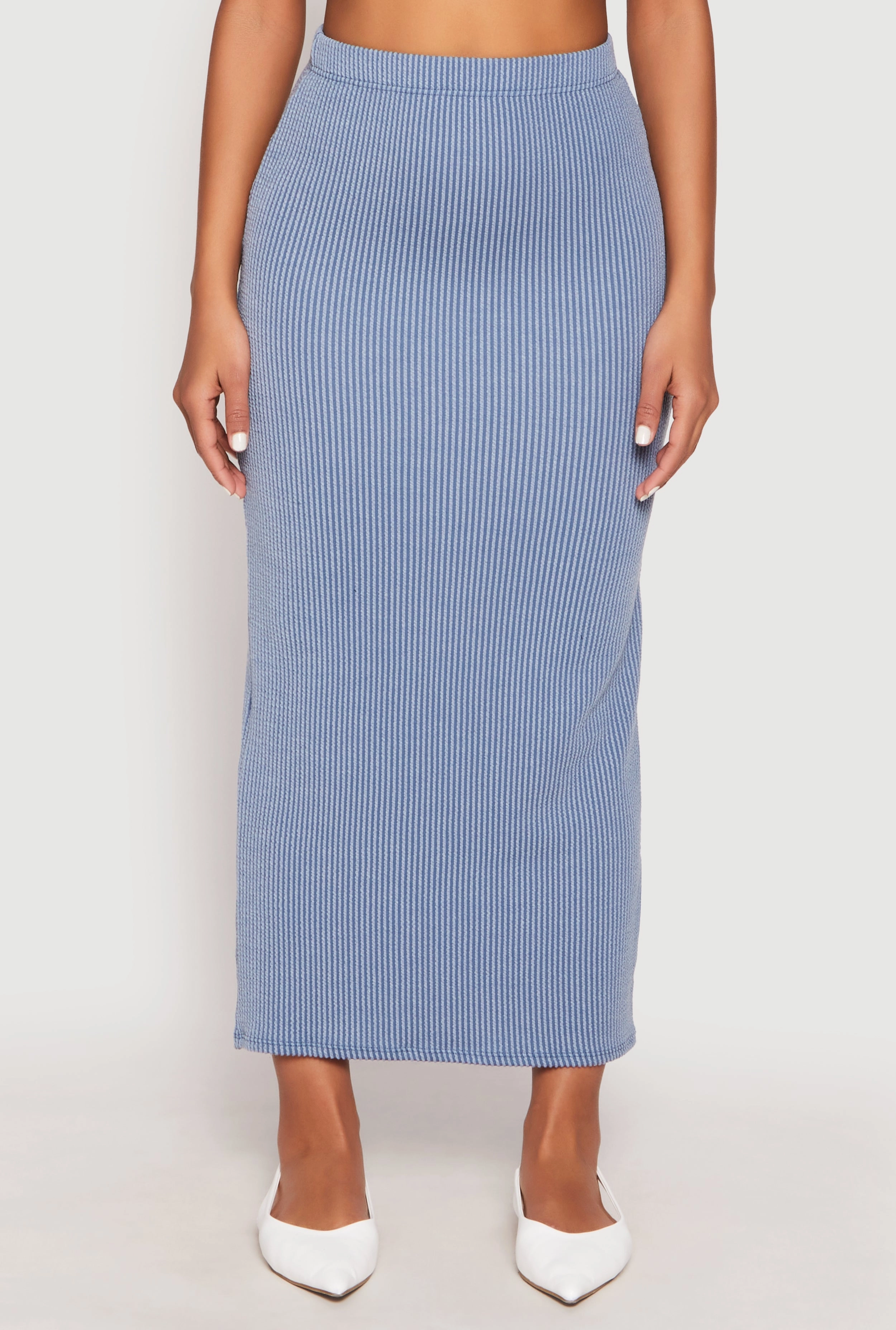 Almost Famous Ribbed Knit Maxi Skirt