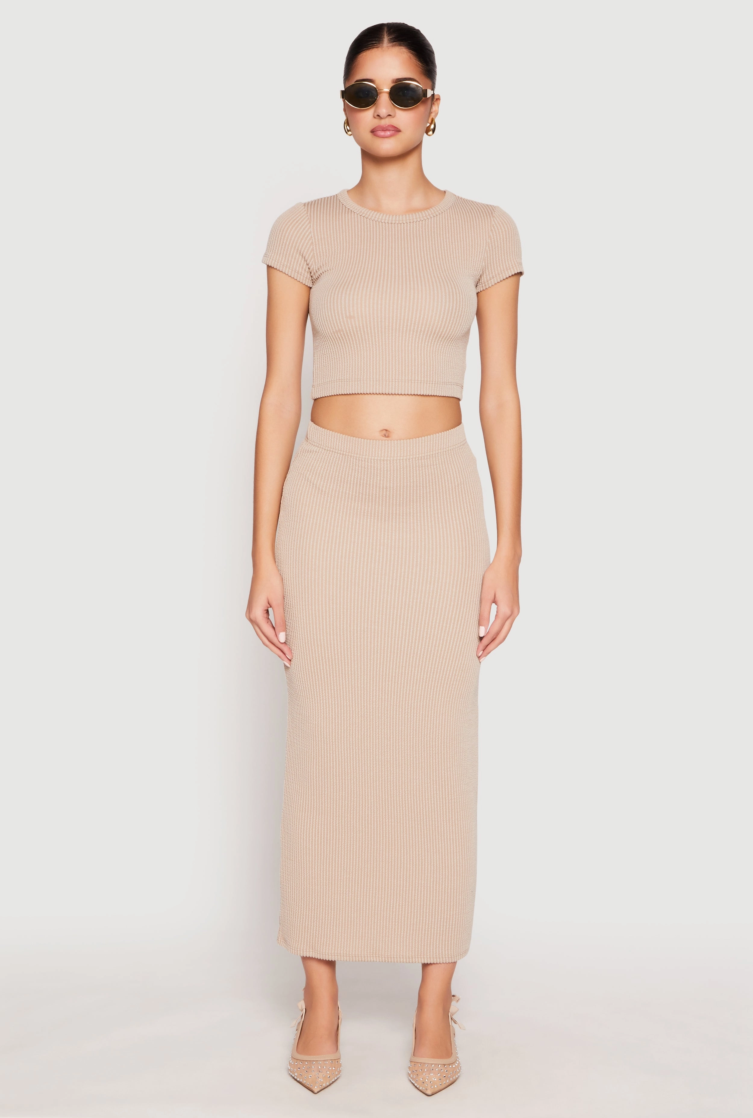 Almost Famous Ribbed Knit Maxi Skirt