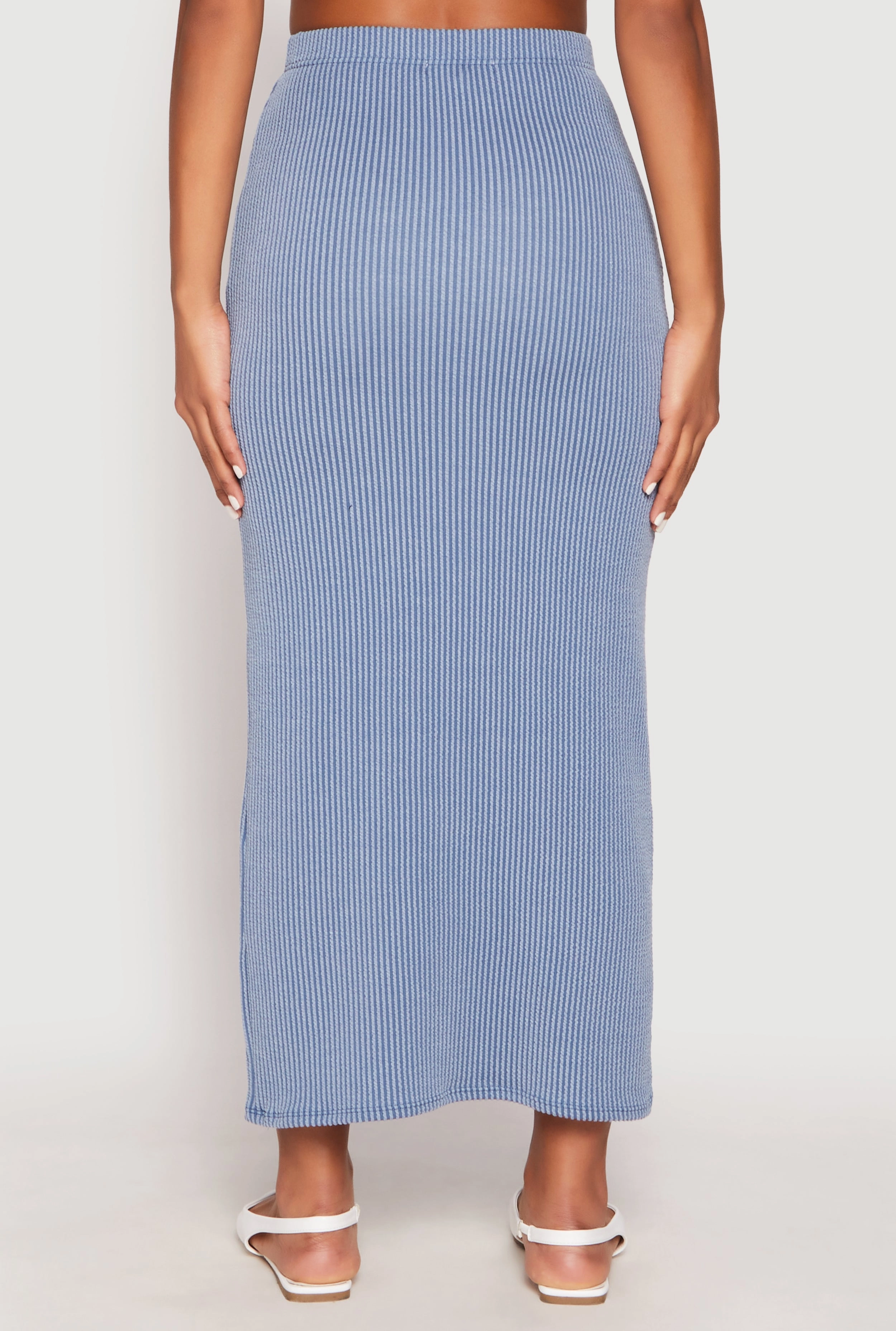 Almost Famous Ribbed Knit Maxi Skirt