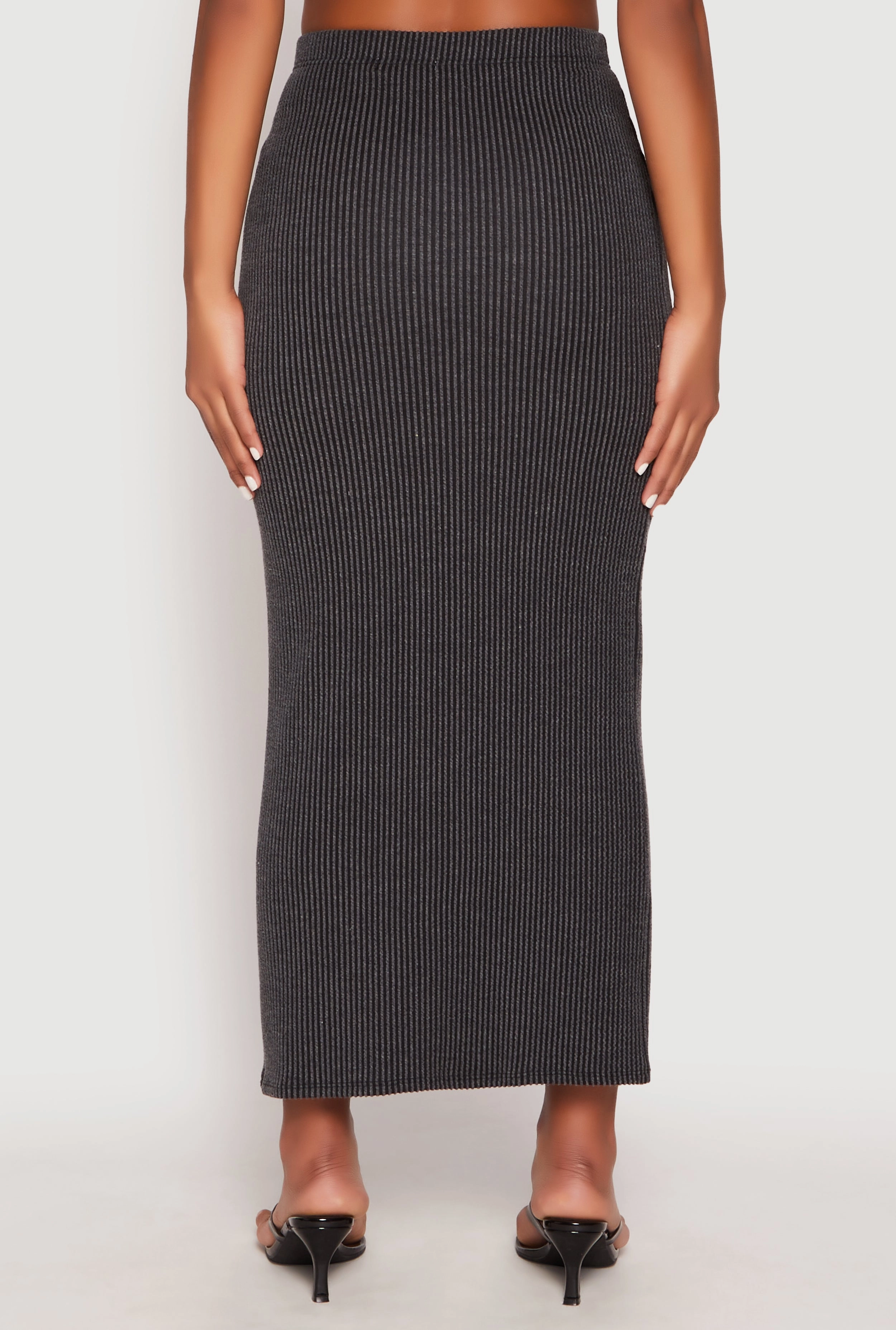 Almost Famous Ribbed Knit Maxi Skirt