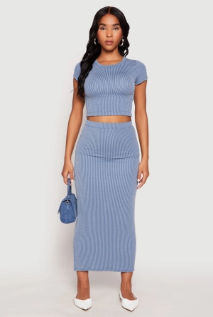 Almost Famous Ribbed Knit Maxi Skirt
