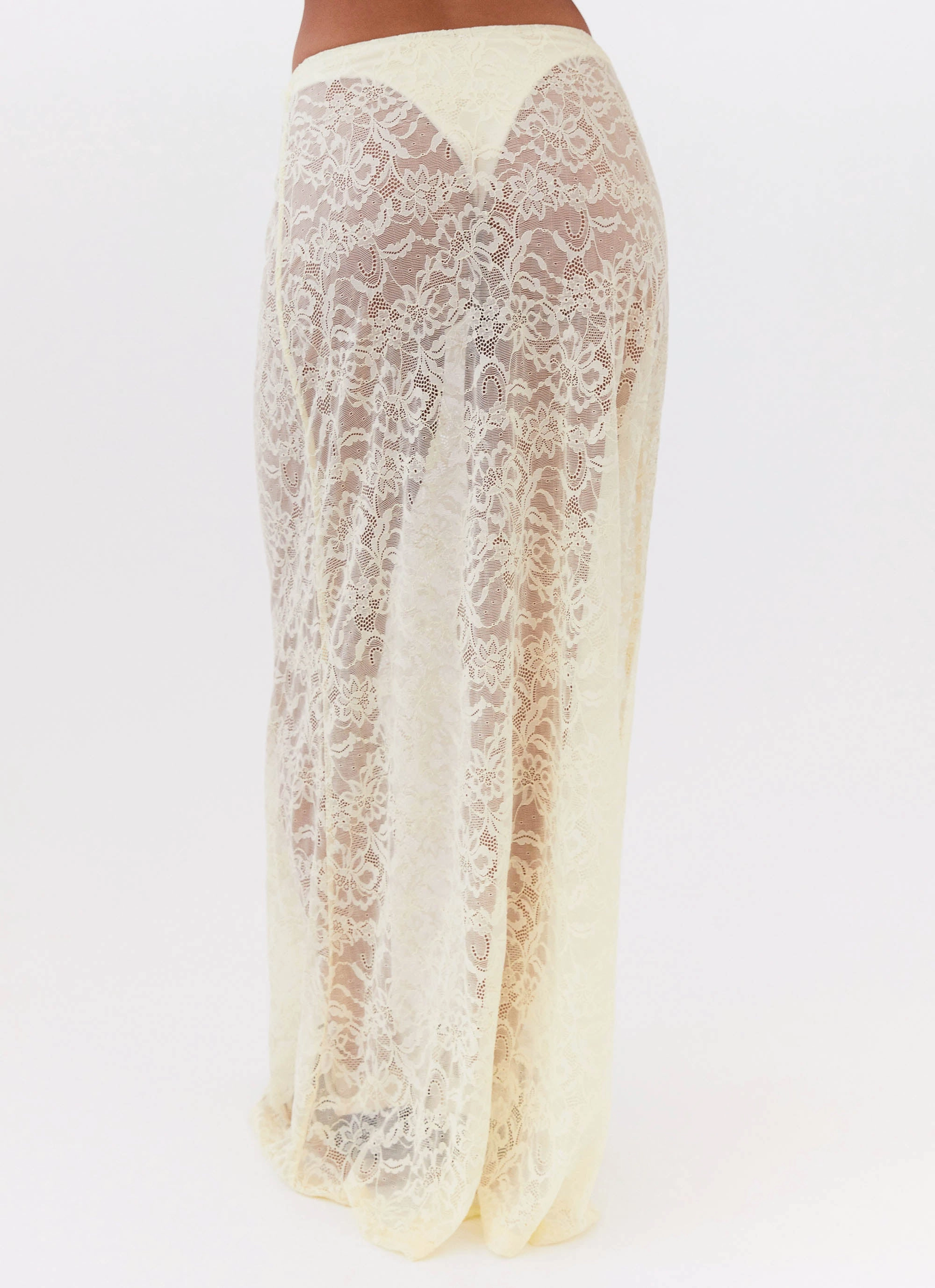 Atoir Lace Maxi Skirt - Yellow