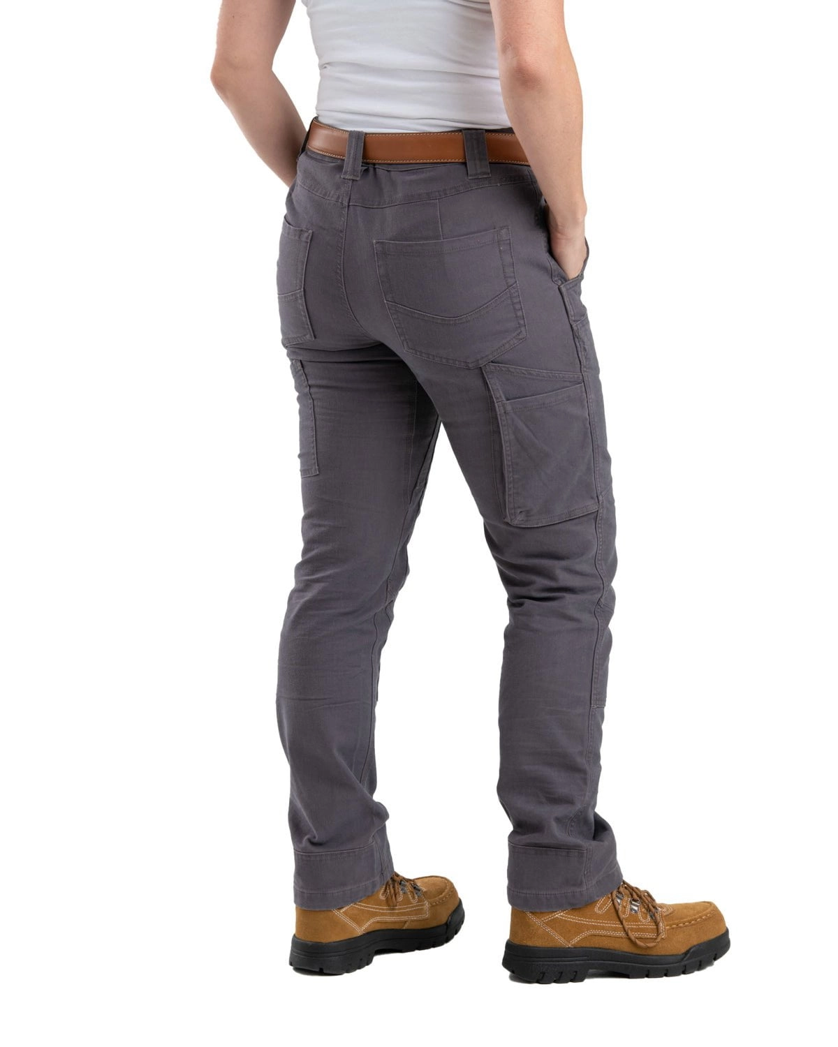Berne Womens Flex Softstone Double-Front Duck Titanium Cotton Blend Pants