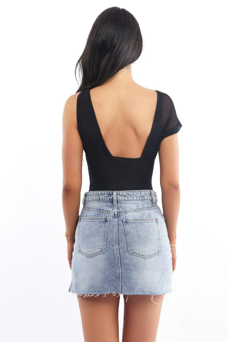 Black Bodysuit Mesh
