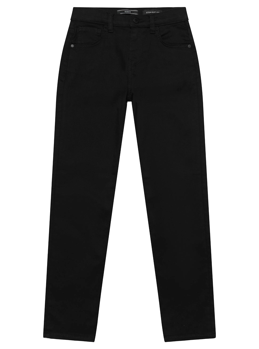 Black Denim Straight Pants