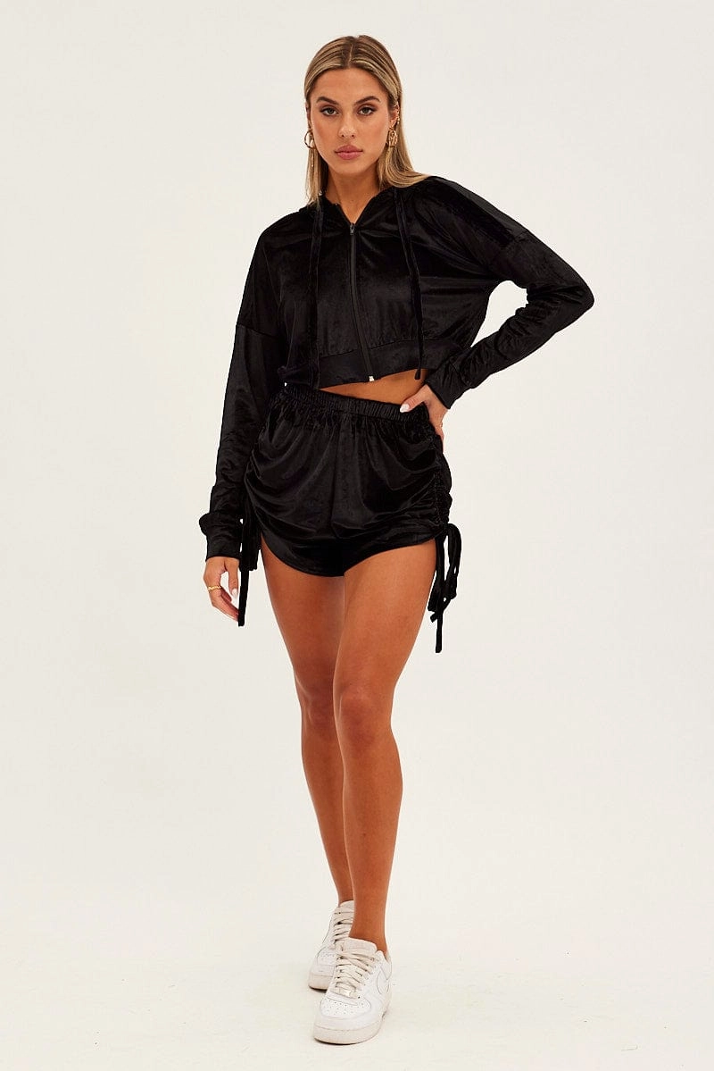 Black Velvet Shorts