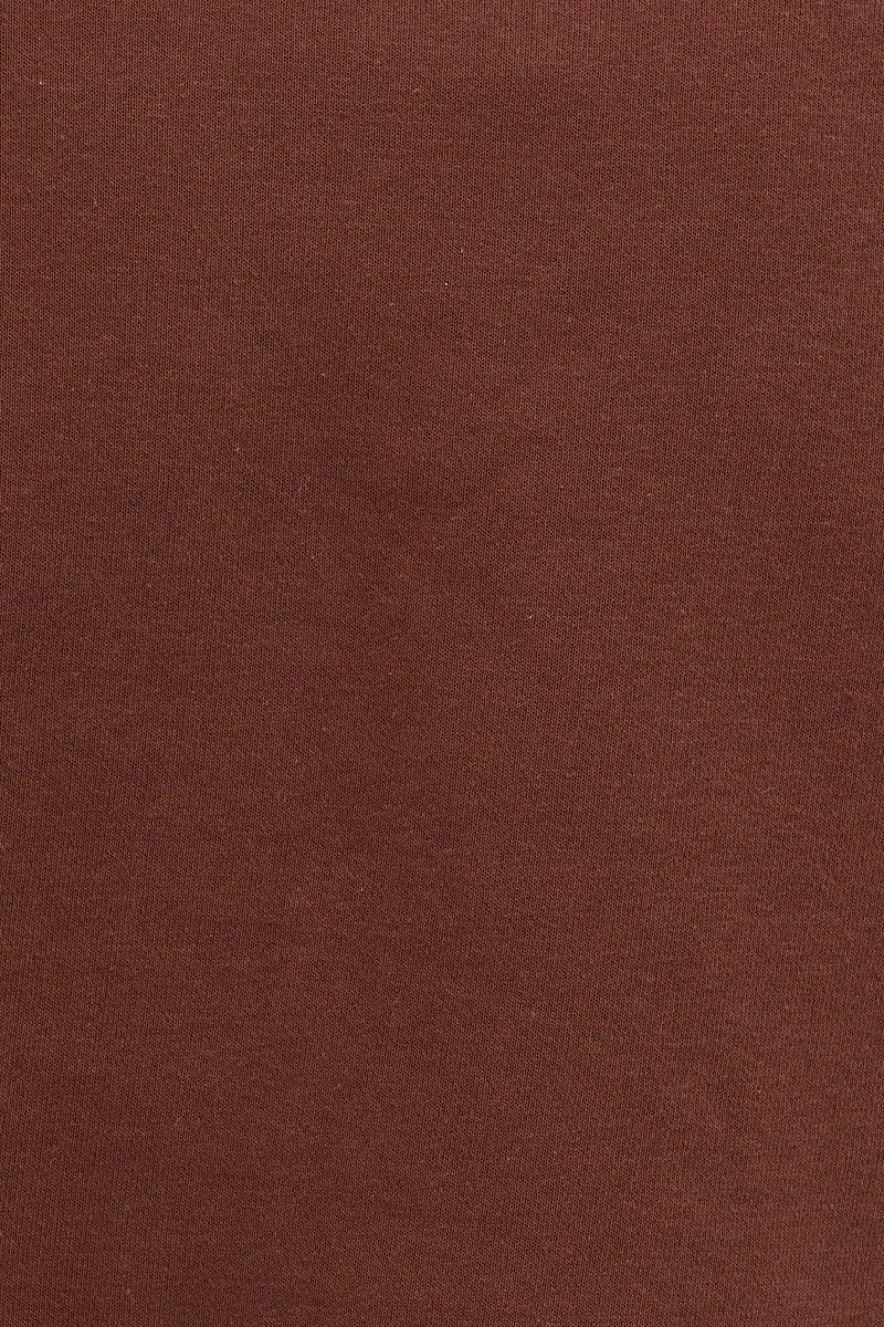 Brown Crop Sweat