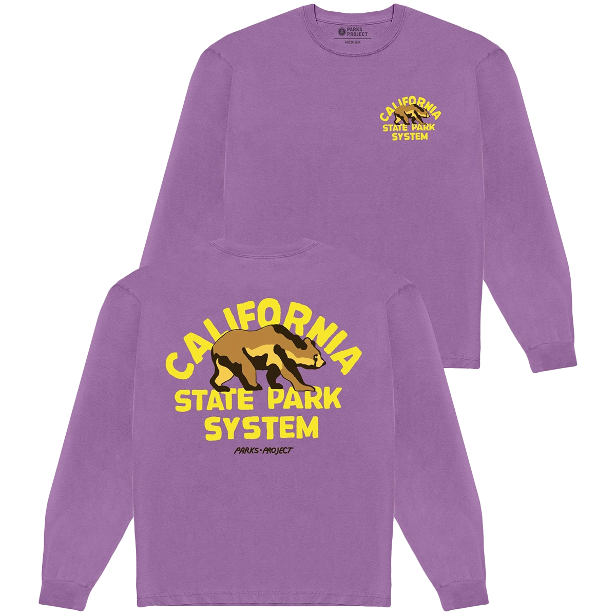 California State Park System Vintage Bear Logo Long Sleeve Tee