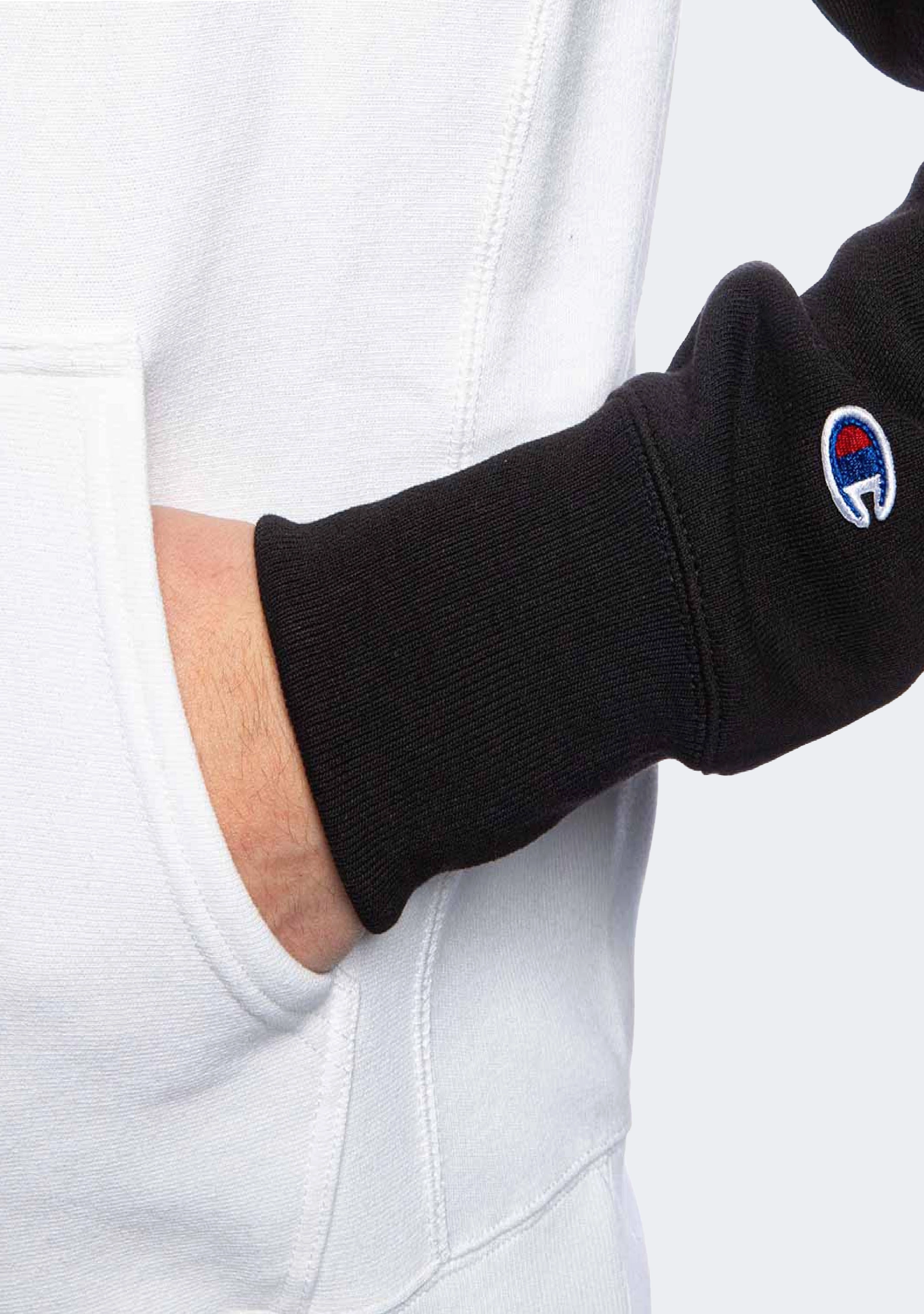 Champion Mens Lightweight Terry Colour Block Hoodie