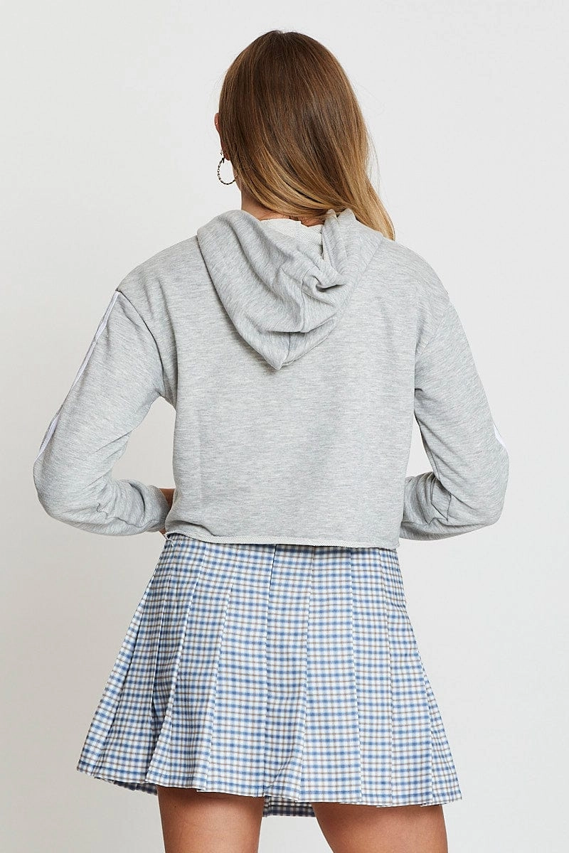 Check Pleated Skirt Mini Tennis