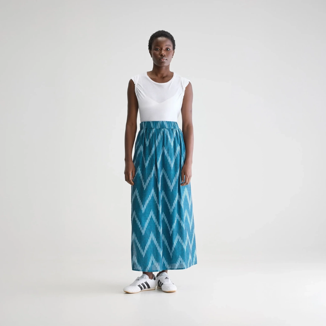 Chiara Long Skirt (Prussian)