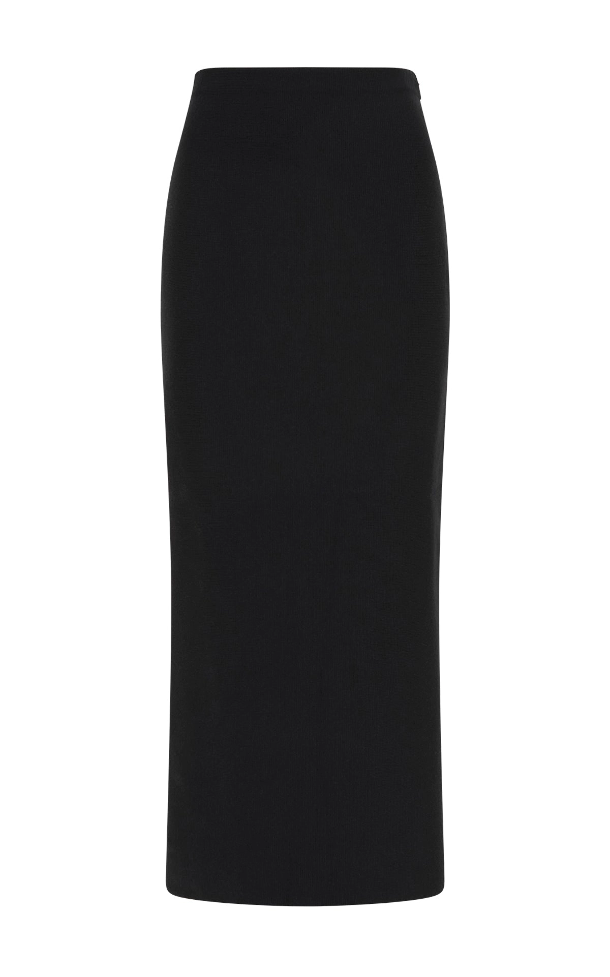 Circe Knit Maxi Skirt in Black Merino Wool Cashmere