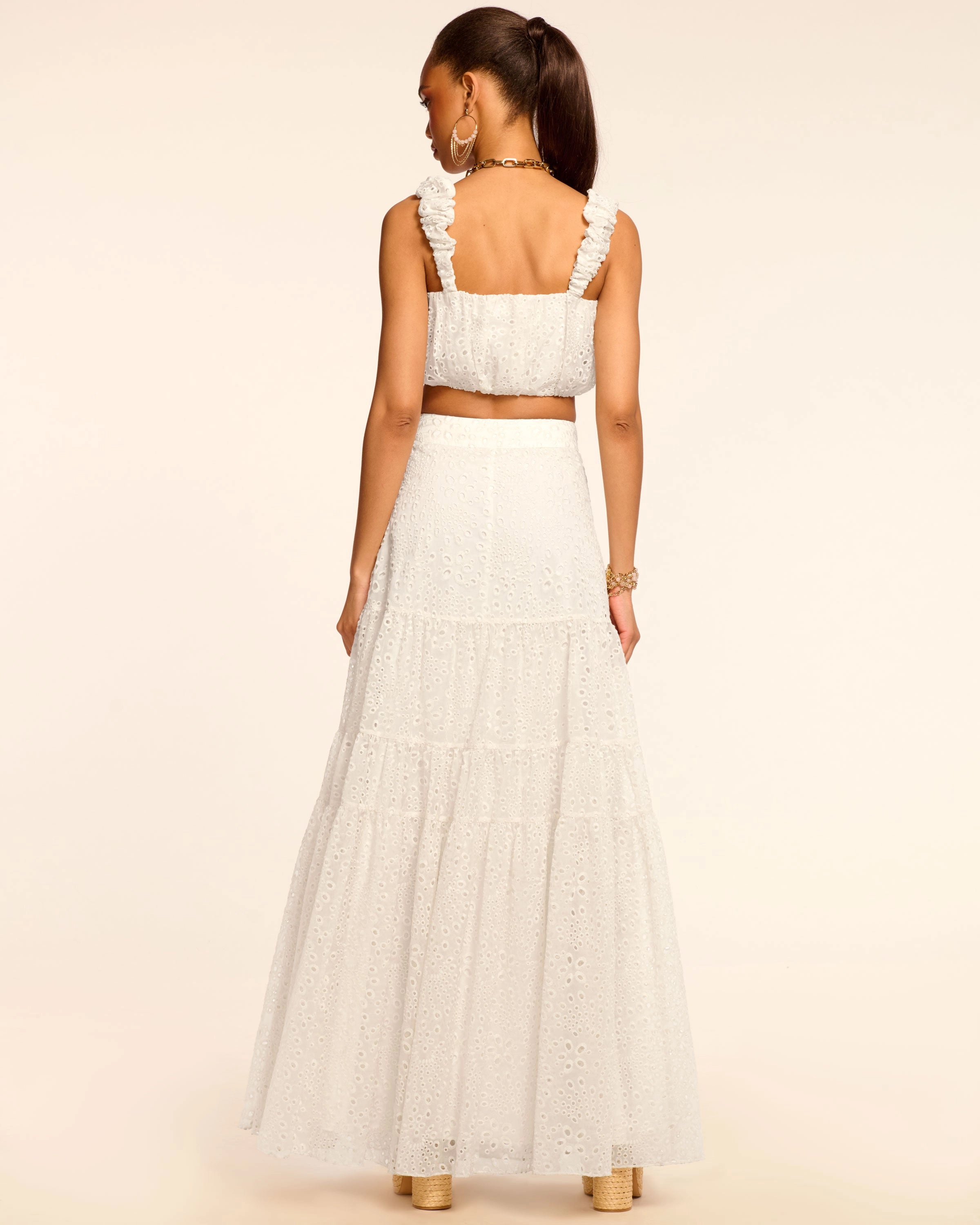Claire Eyelet Maxi Skirt