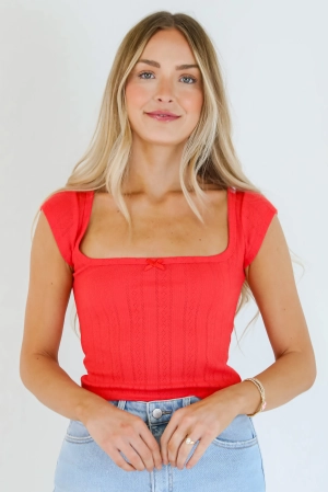 Conveniently Cute Pointelle Tee