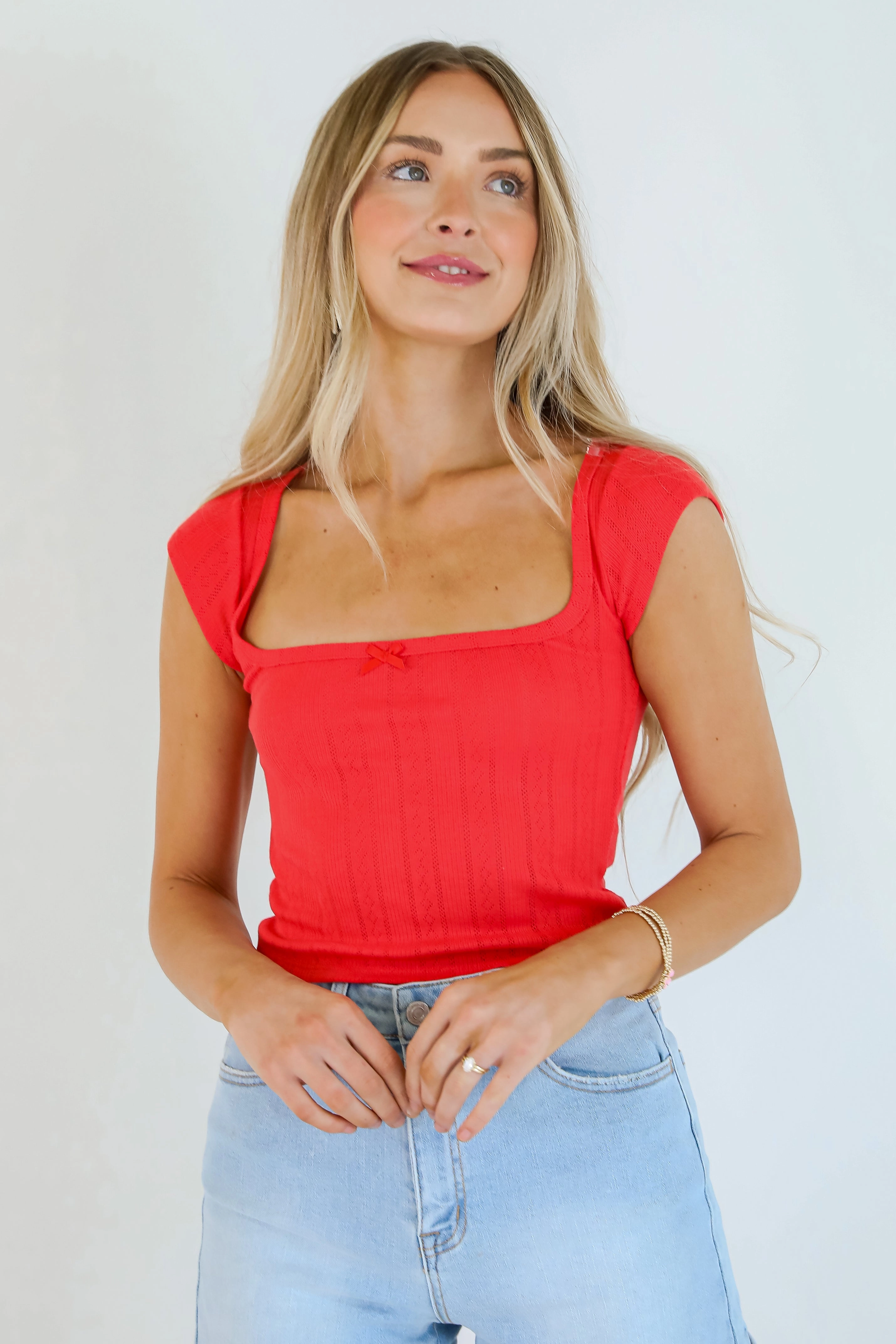 Conveniently Cute Pointelle Tee