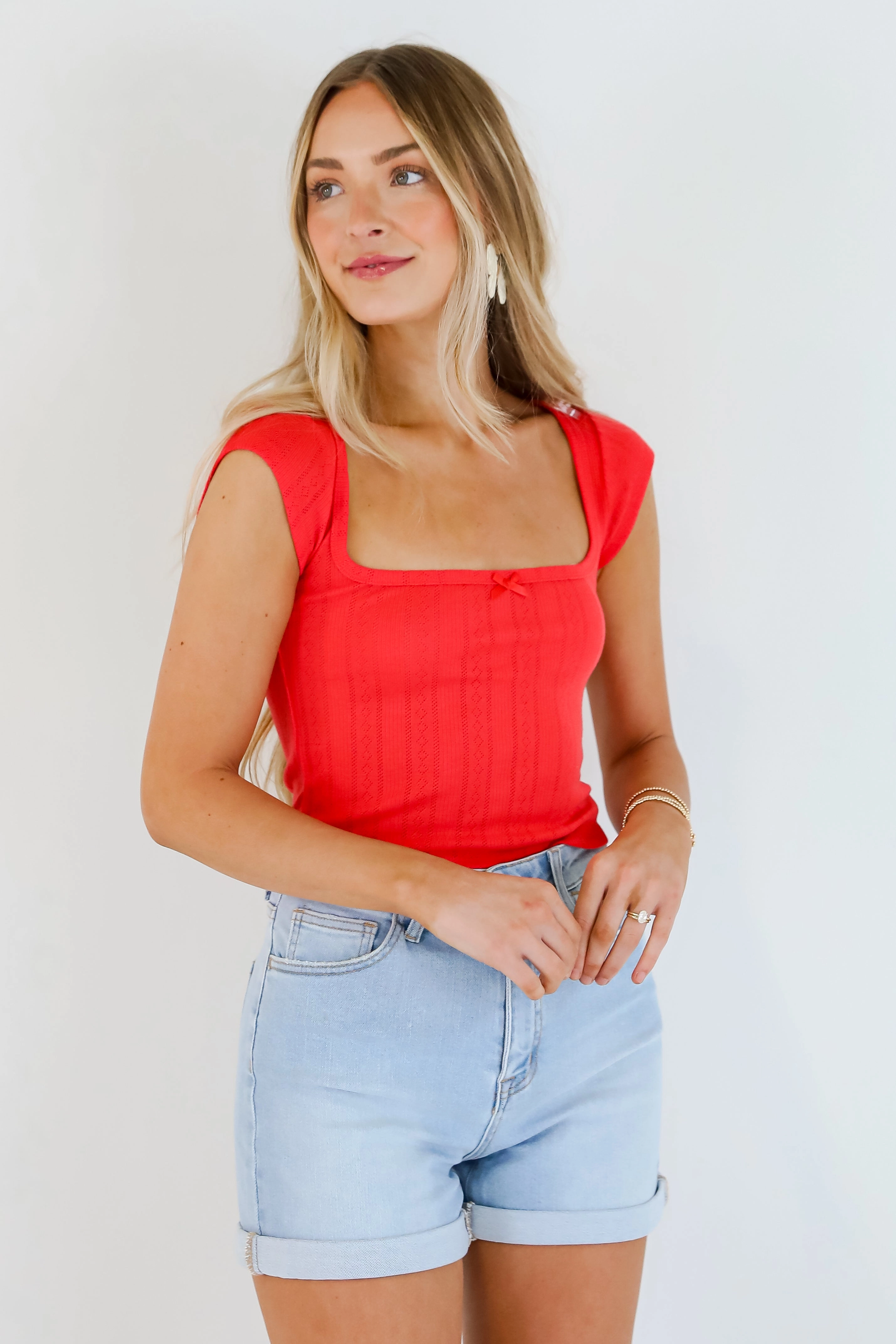 Conveniently Cute Pointelle Tee