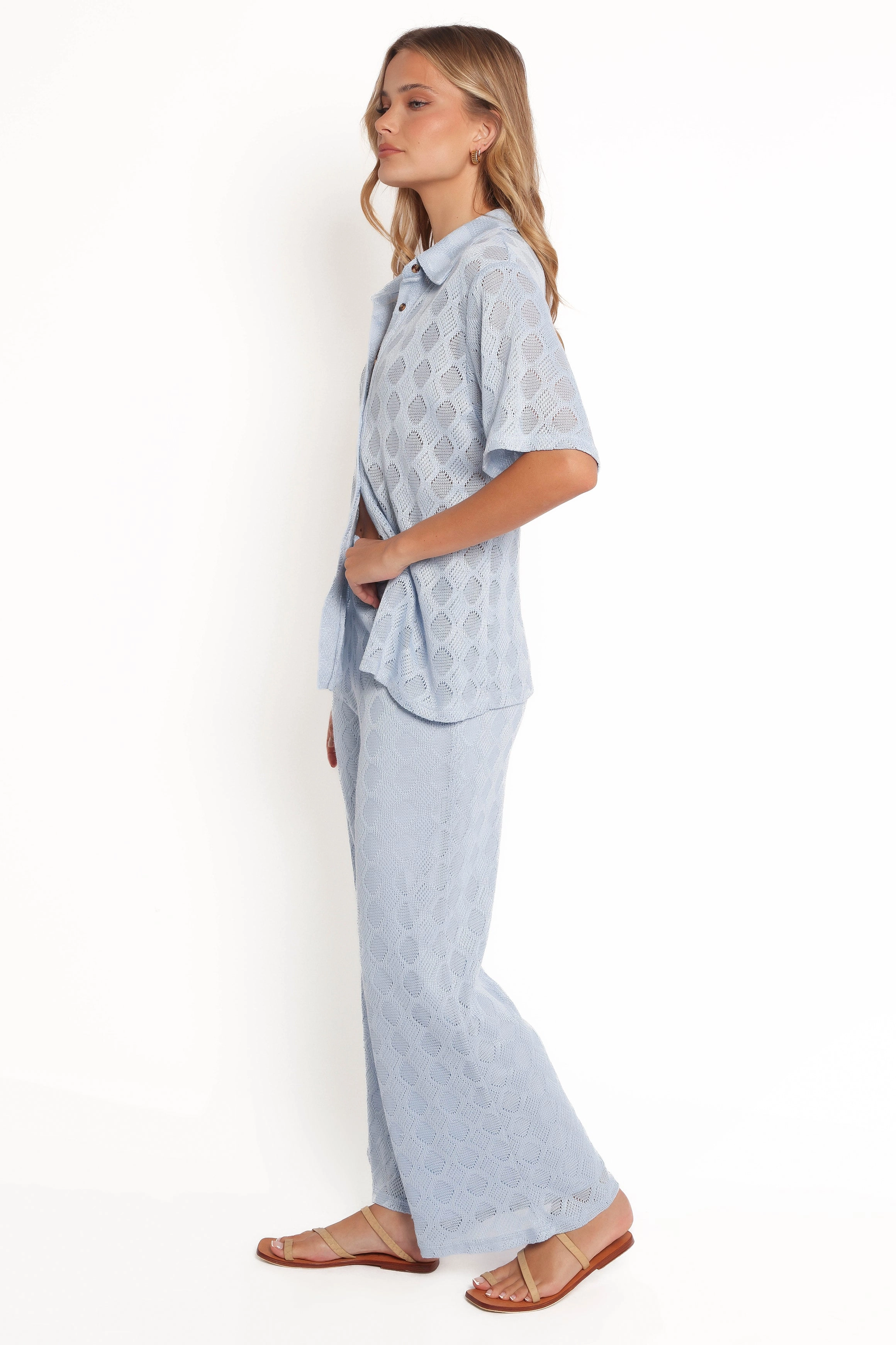 Cora Knit Pant - Blue