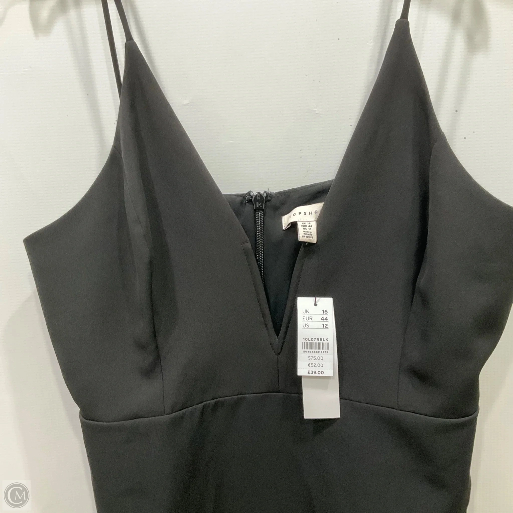 Dress Casual Midi By Top Shop In Black, Size: 12