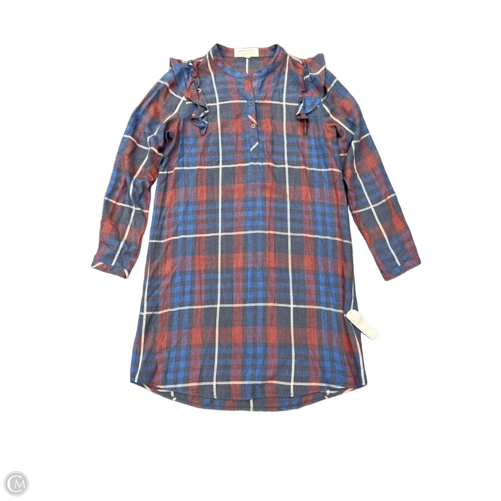 Dress Casual Short By Cloth & Stone In Plaid Pattern, Size: S