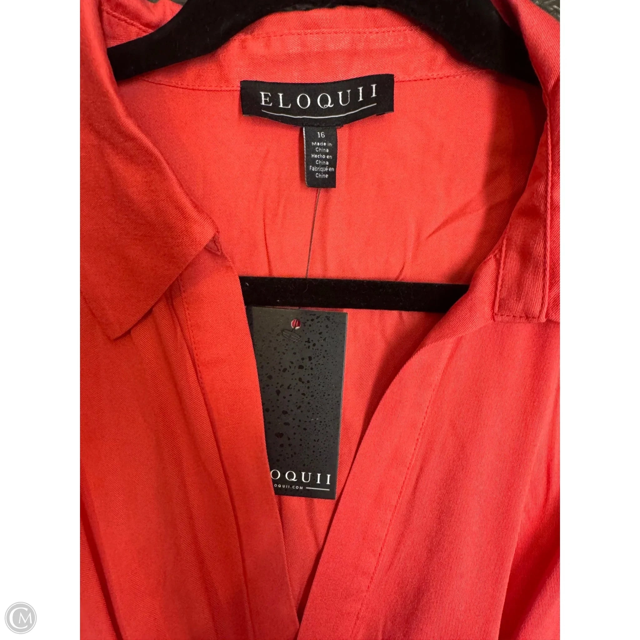 Dress Casual Short By Eloquii In Pink, Size: 16
