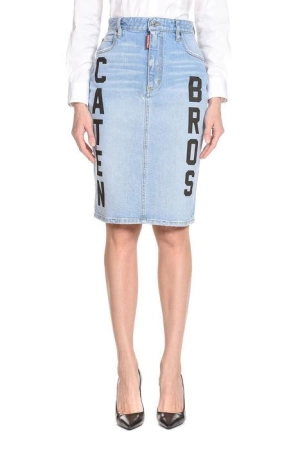 Dsquared2 Slogan Print Pencil Skirt
