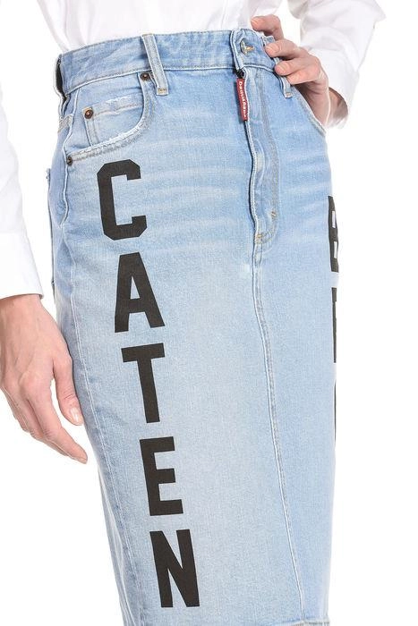 Dsquared2 Slogan Print Pencil Skirt