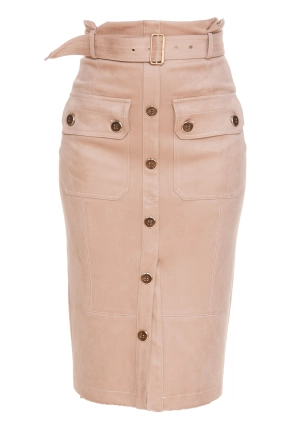 Elisabetta Franchi Buttoned Midi Pencil Skirt