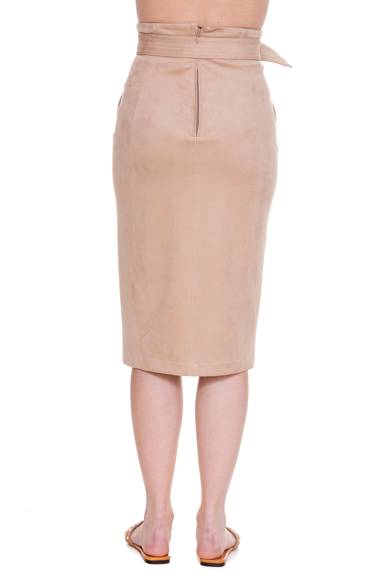 Elisabetta Franchi Buttoned Midi Pencil Skirt