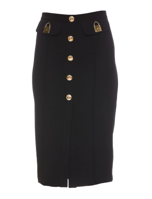 Elisabetta Franchi Front Slit Midi Pencil Skirt