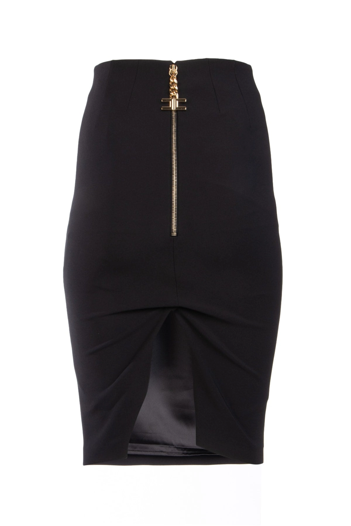 Elisabetta Franchi Logo Embellished Pencil Midi Skirt