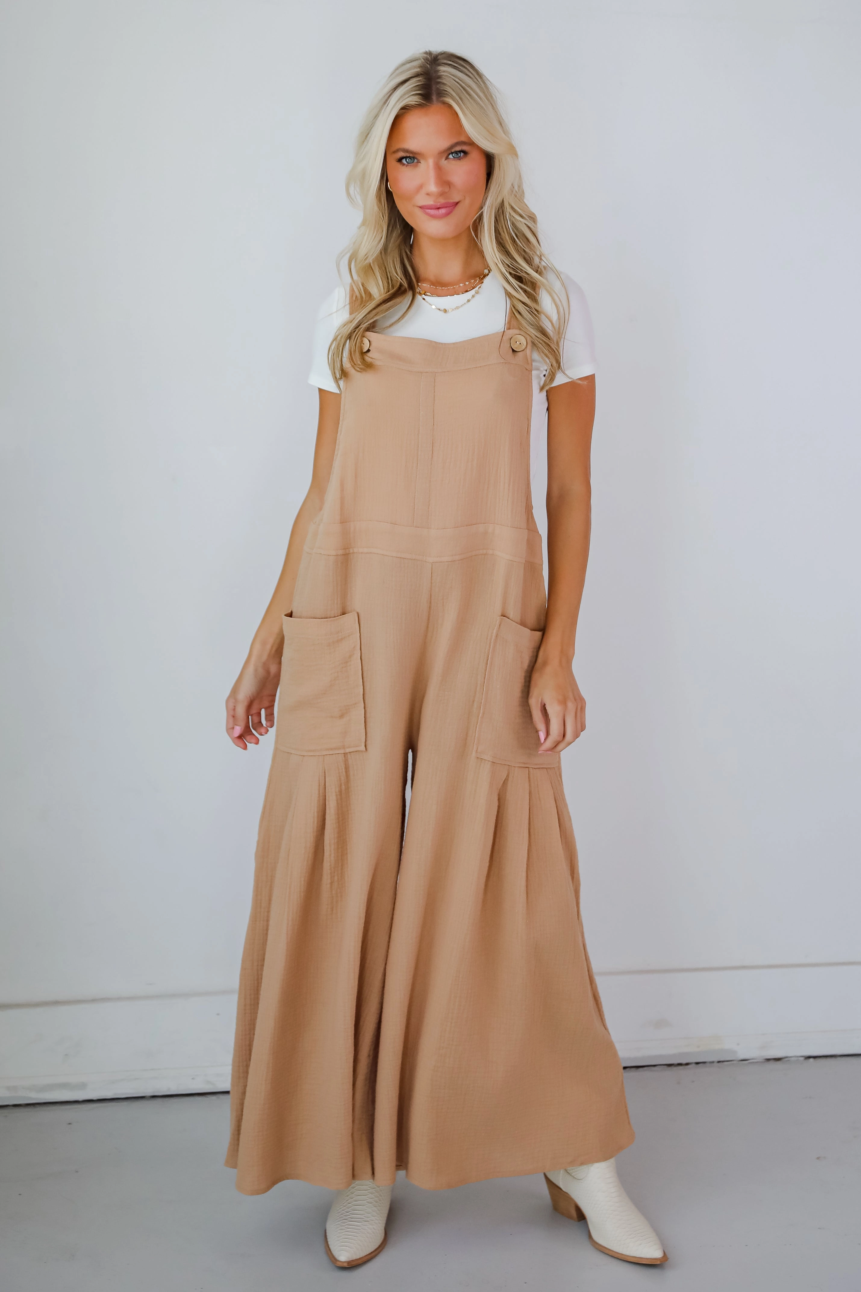 FINAL SALE - Notable Charisma Taupe Linen Overalls