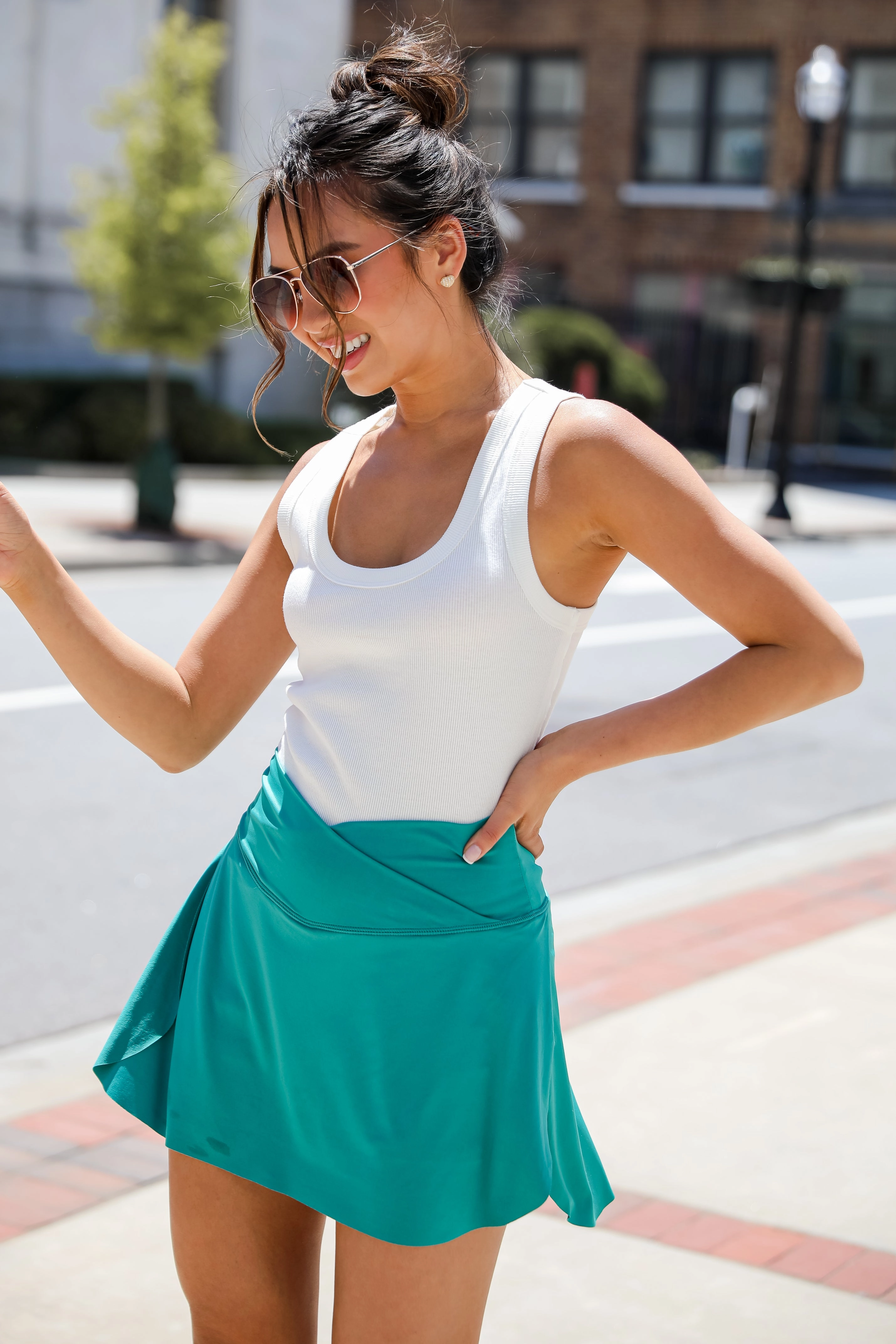 FINAL SALE - On The Rise Crossover Athletic Skort - DU DEAL