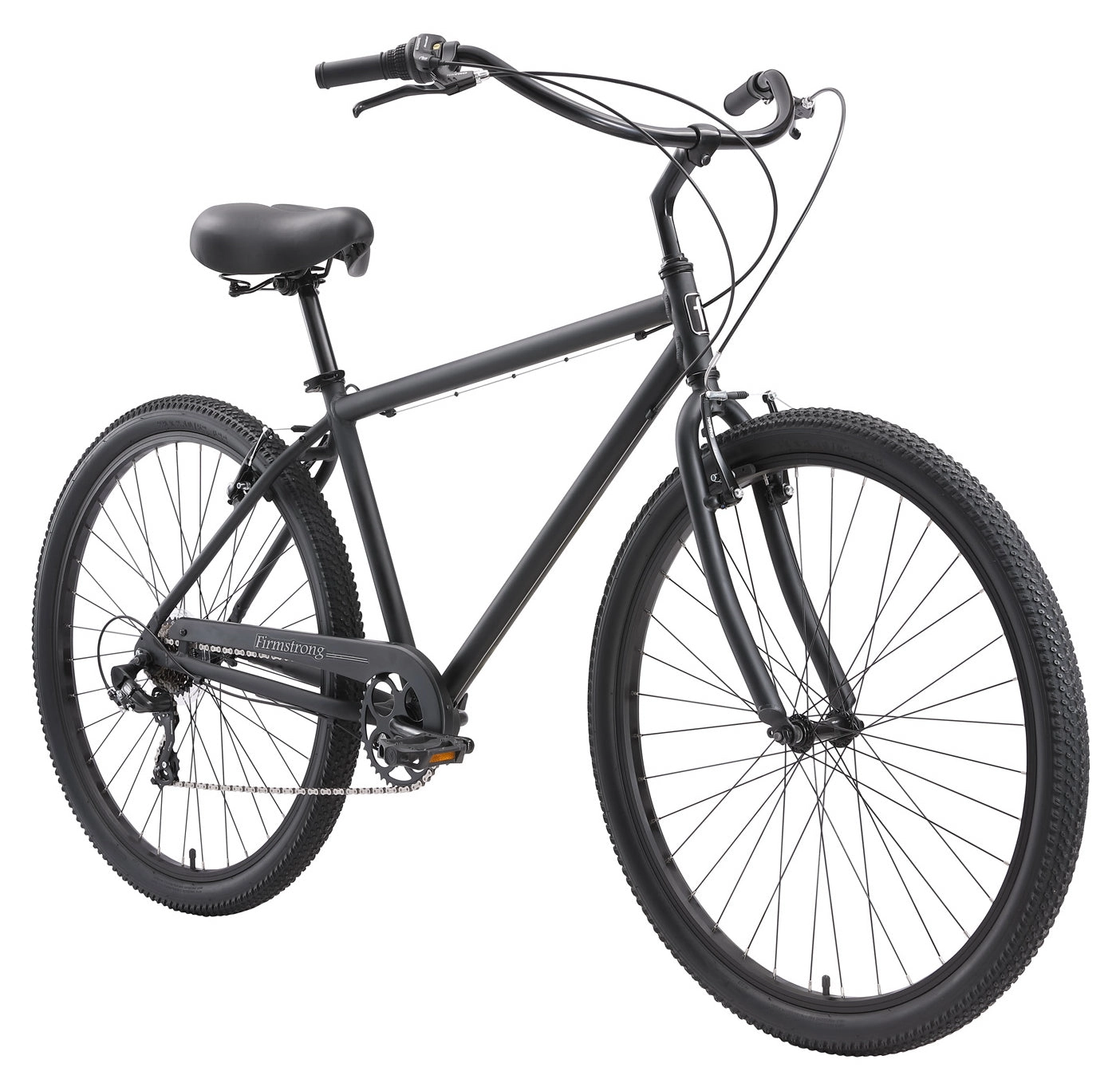 Firmstrong 29" Black Rock 7 Speed, Matte Black - Men's Beach Cruiser Bike w/ Heavy Duty Wheel