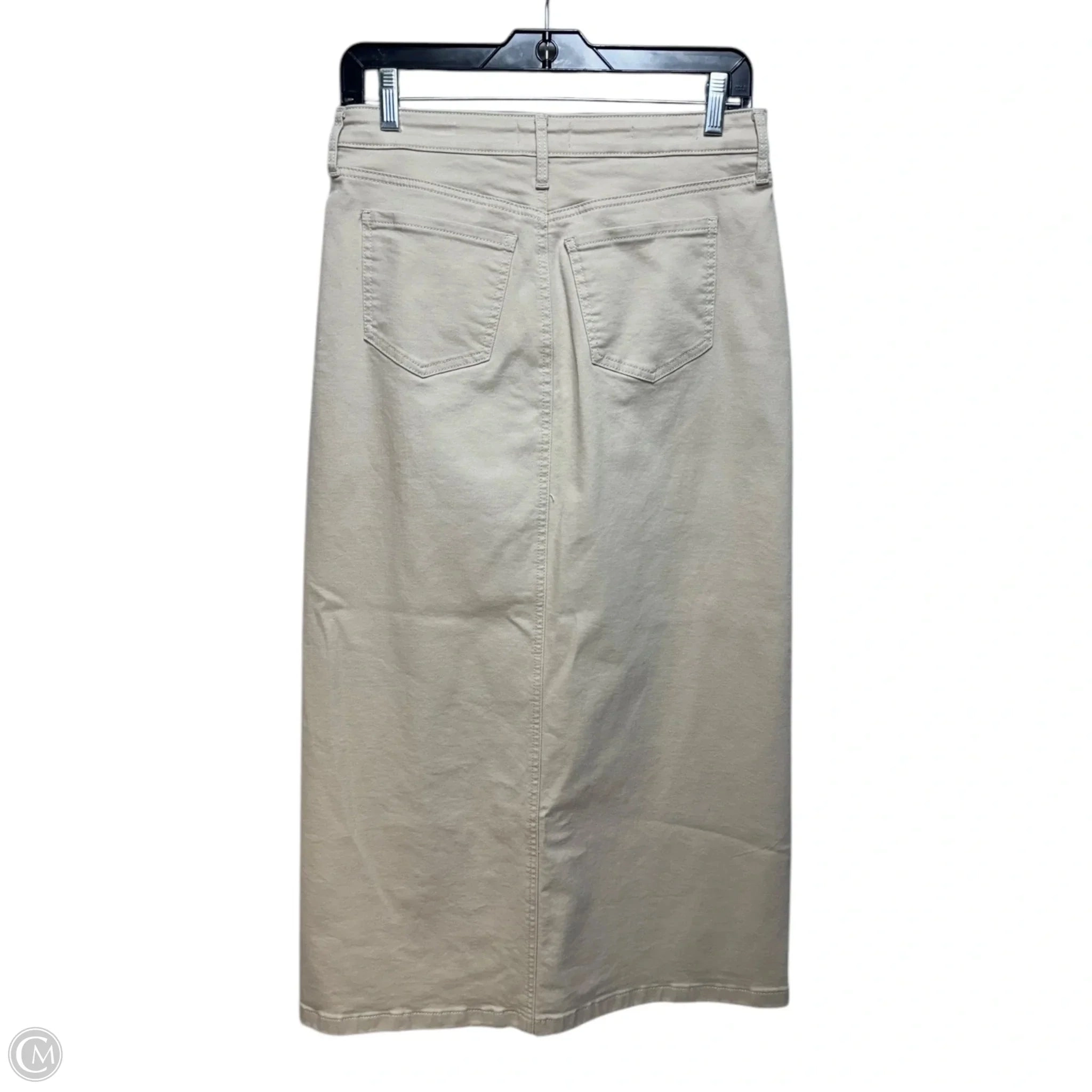 Front Slit Skirt Maxi By Not Your Daughters Jeans In Tan, Size: 0