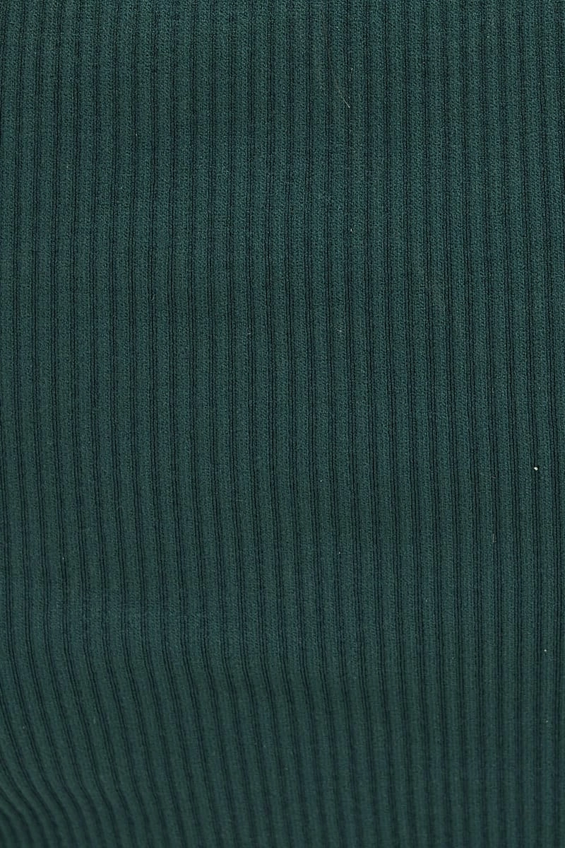 Green Crop Tank Top Crew Neck Seamless