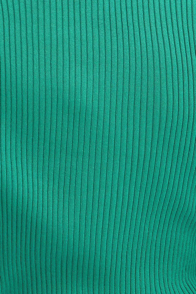 Green Knit Cardigan Short Sleeve
