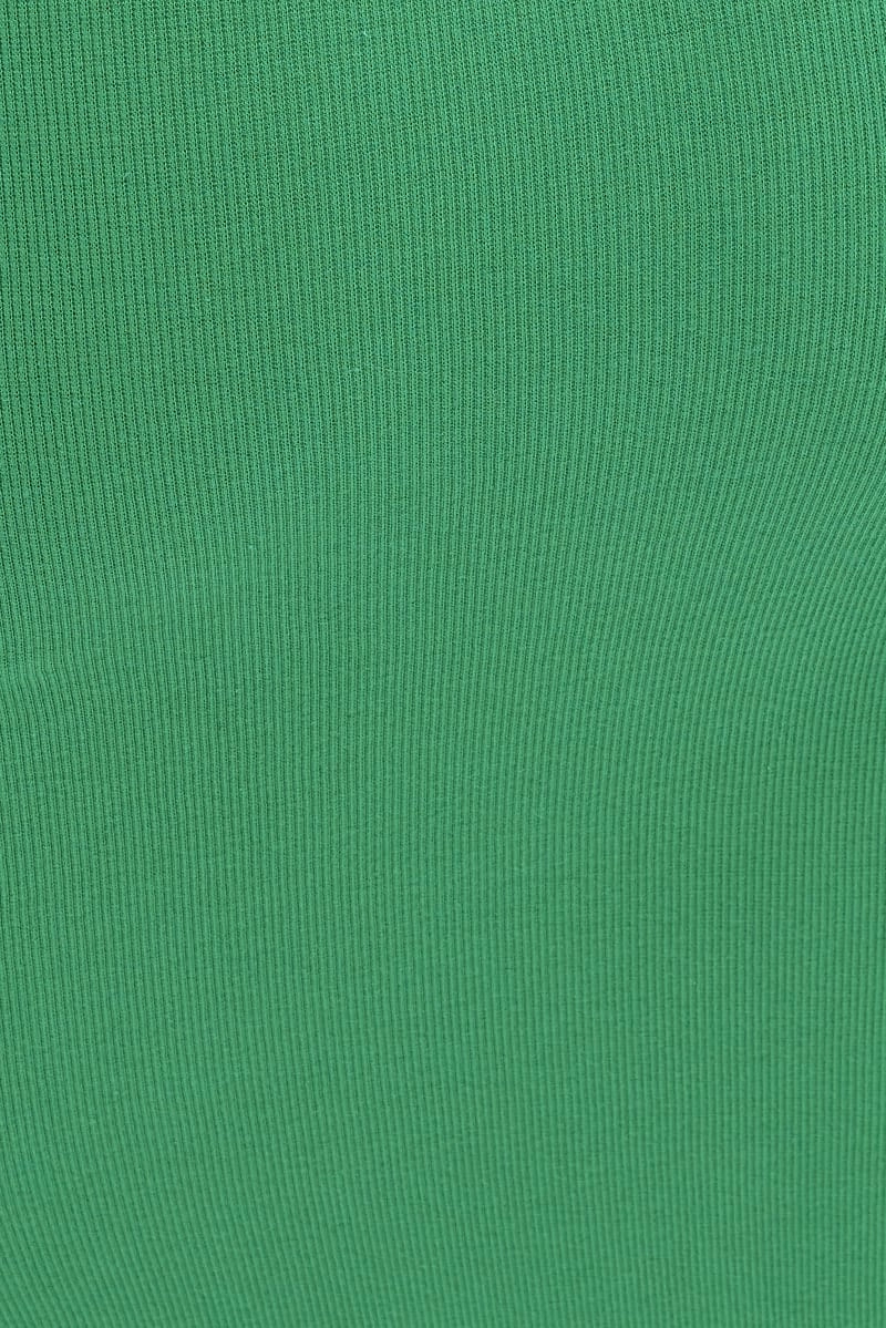 Green Maxi Skirt V Detail