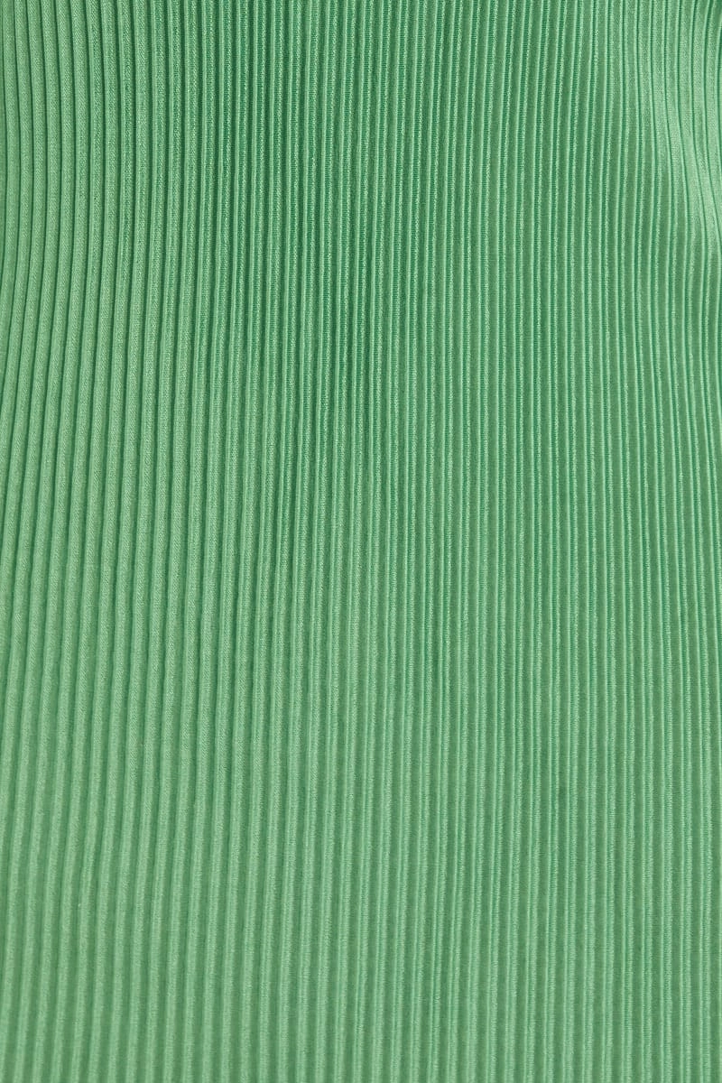 Green Plisse Dress Mini Bandeau