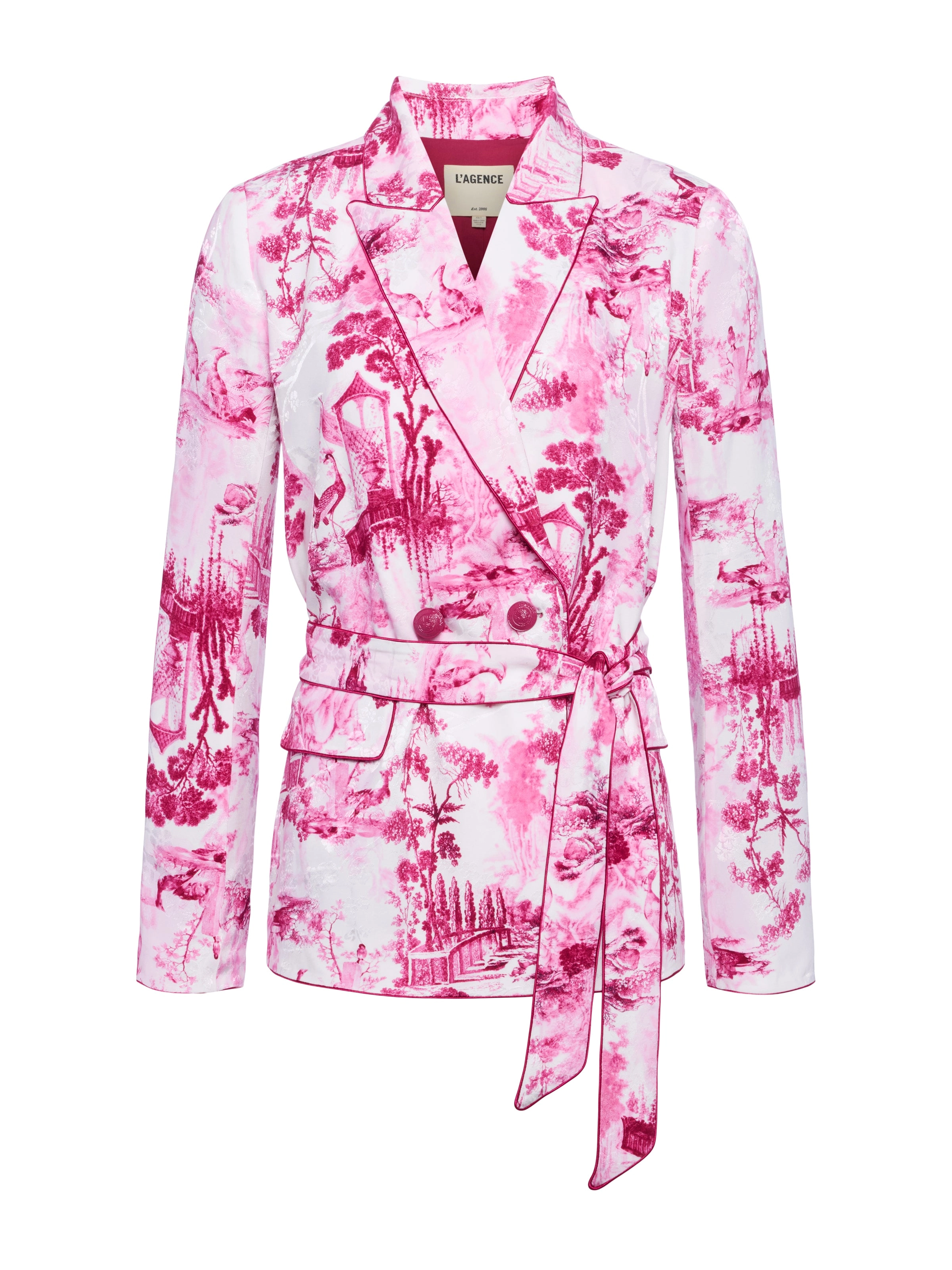 Jordana Satin Wrap Blazer