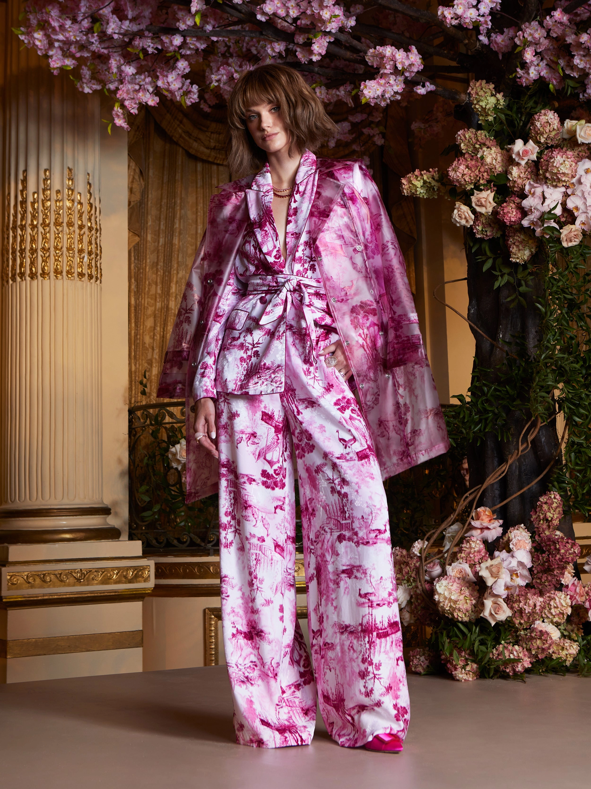 Jordana Satin Wrap Blazer