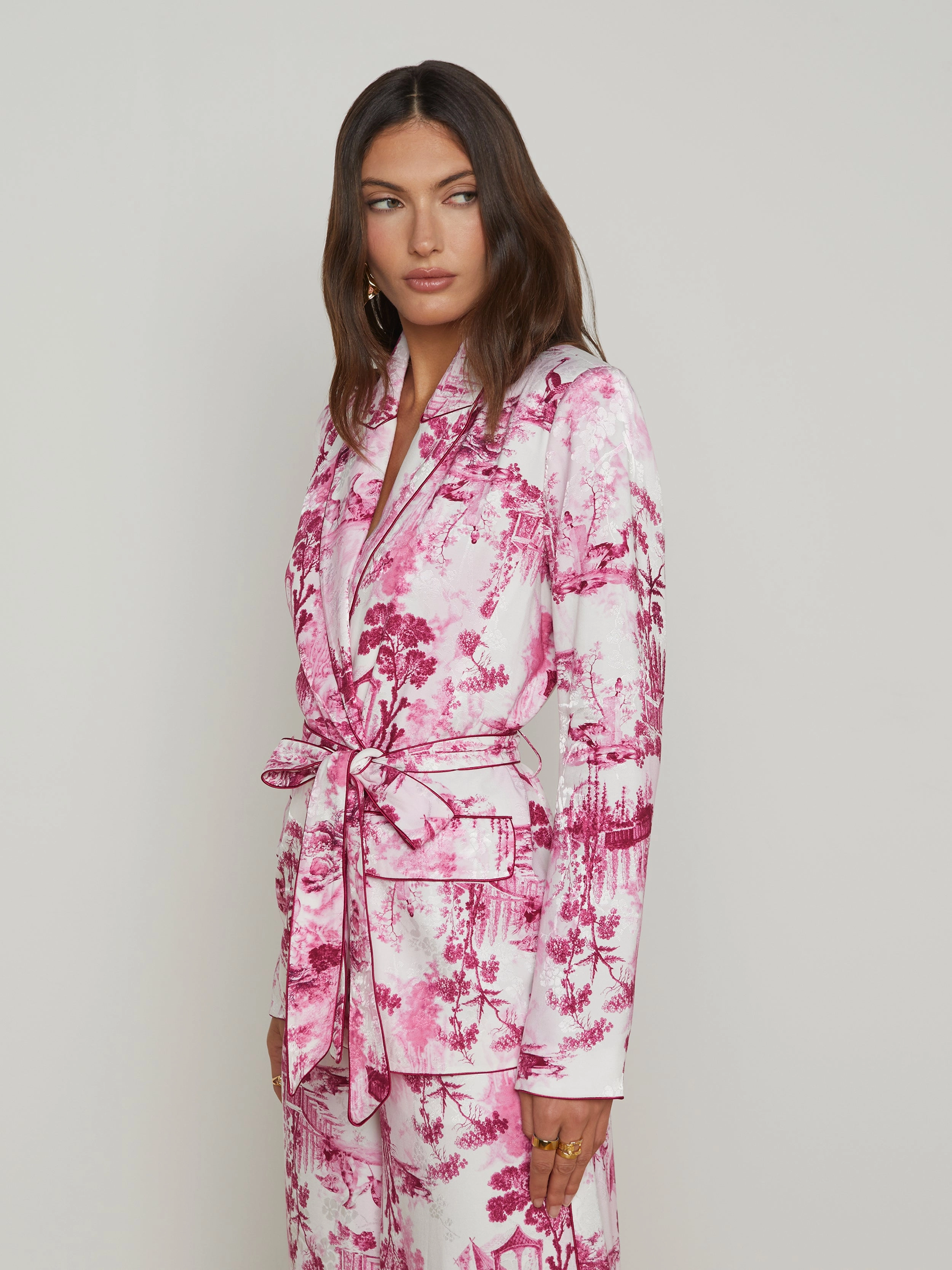 Jordana Satin Wrap Blazer
