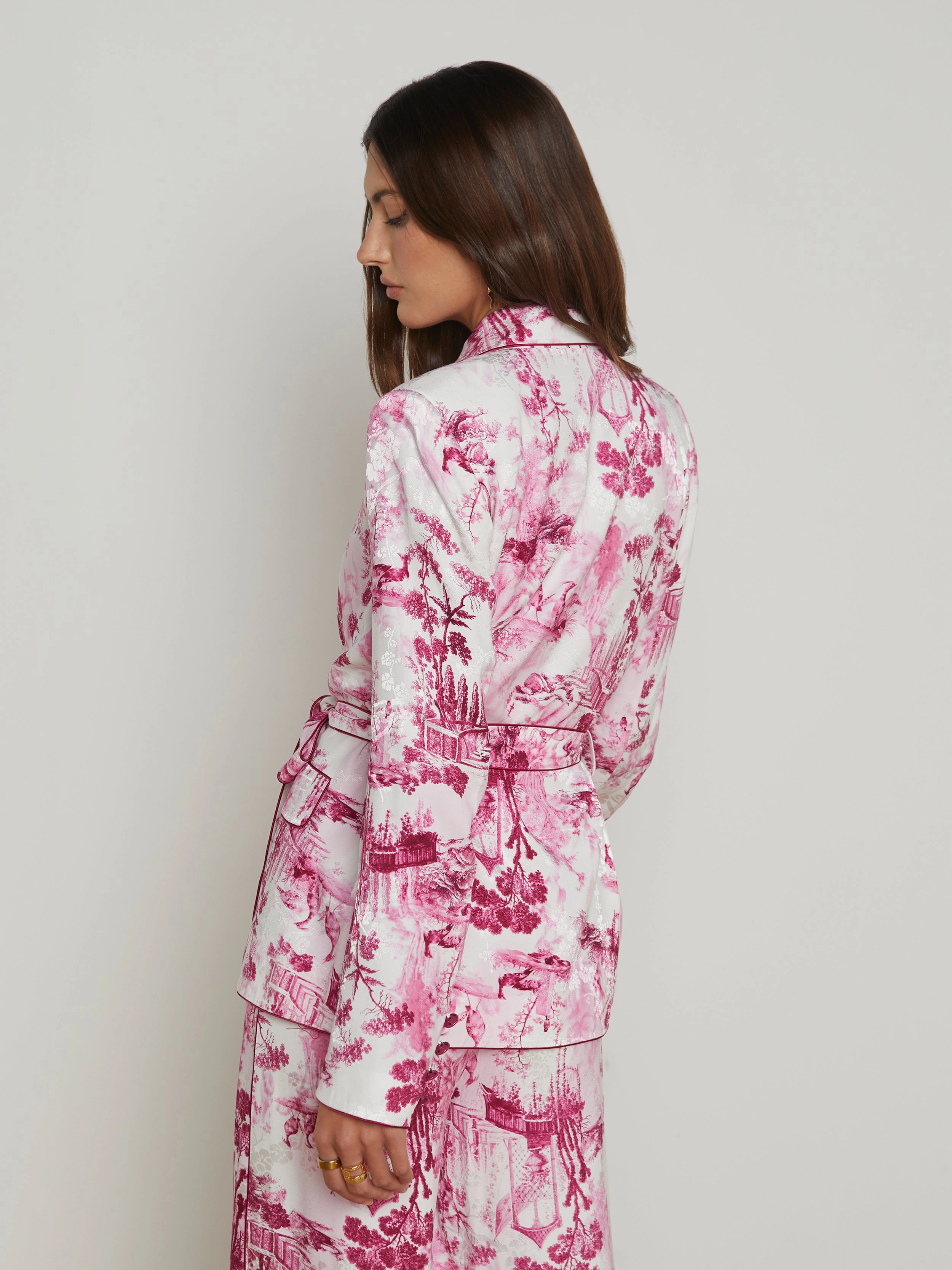 Jordana Satin Wrap Blazer