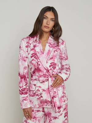 Jordana Satin Wrap Blazer