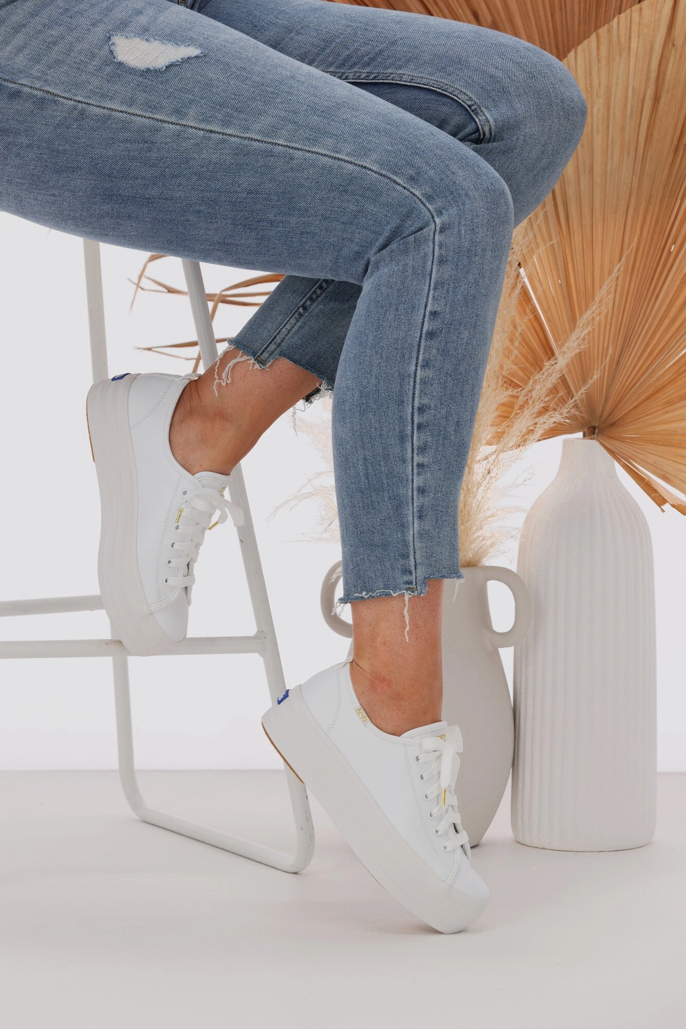 Keds Triple Up Leather Sneaker White